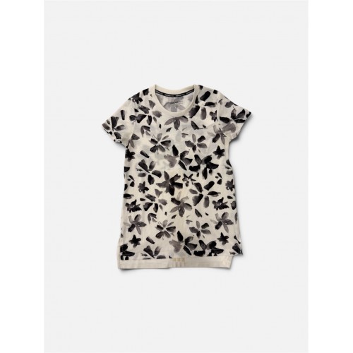 Adidas Neo Floral T-Shirt Φόρεμα Εκρού